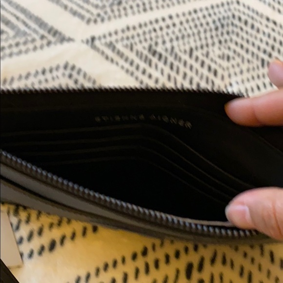 Etienne Aigner Leather Adeline Black Wrislet - Picture 4 of 8